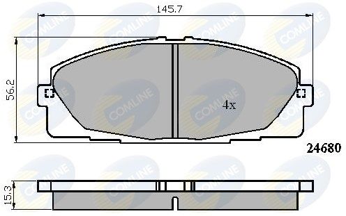 фото Комплект тормозных колодок, дисковый тормоз comline cbp01706