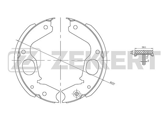 

Комплект тормозных колодок ZEKKERT BK-4002