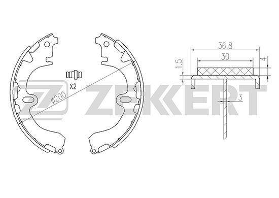 

Комплект тормозных колодок ZEKKERT BK-4421