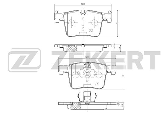 

Тормозные колодки ZEKKERT дисковые BS-1957