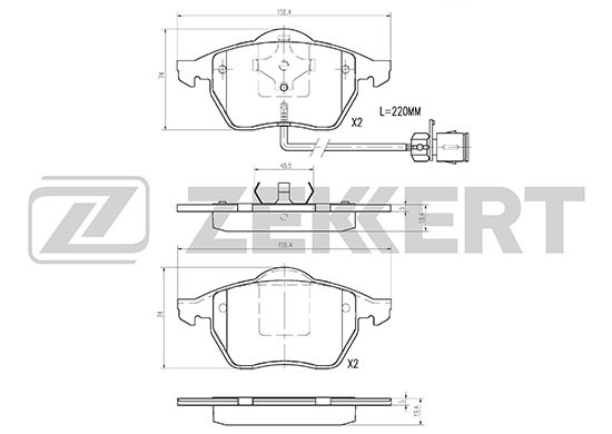 

Тормозные колодки ZEKKERT дисковые BS-2831