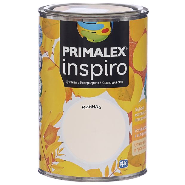 

Краска Primalex Inspiro, ваниль, 1 л, Желтый, Inspiro