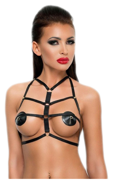 

Портупея из лент Me Seduce Harness 2 черная размер, Черный