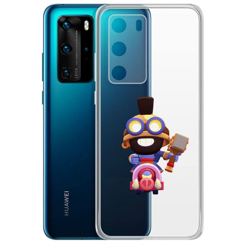 

Чехол-накладка Brawl Stars-Карл Всадник на кабане для Huawei P40