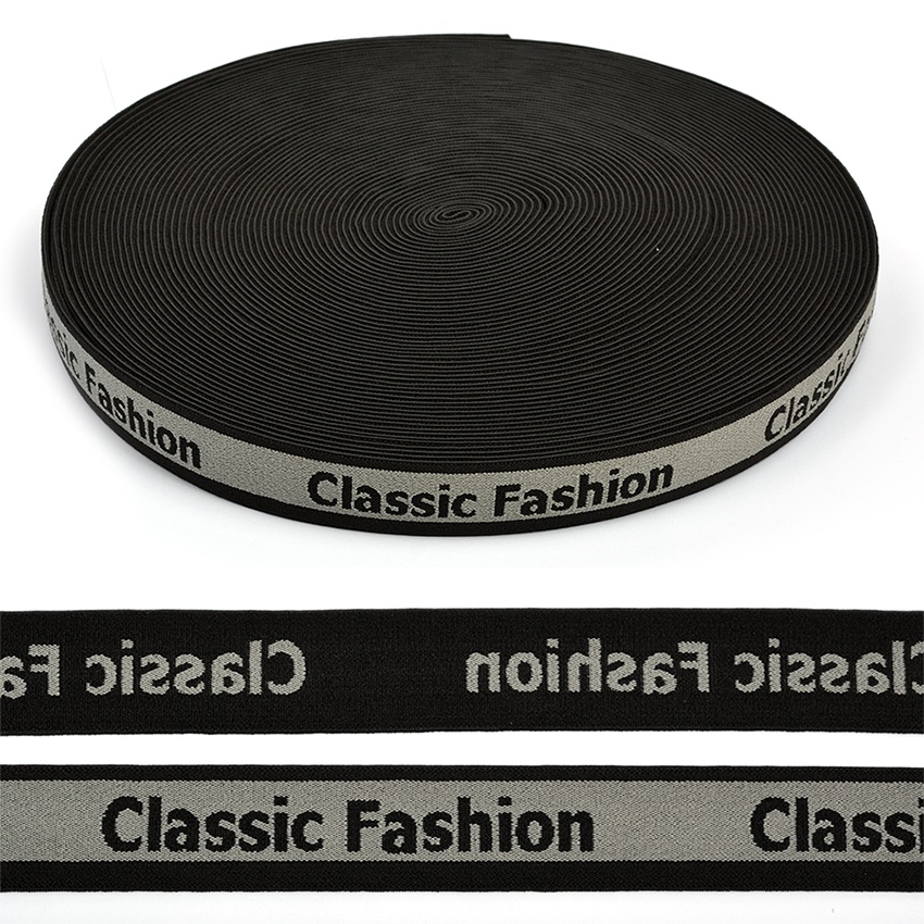 

Резинка тканая мягкая 30мм ET.3063 CLASSIC FASHION уп.25м, Серый;черный, рез.трус.бокс