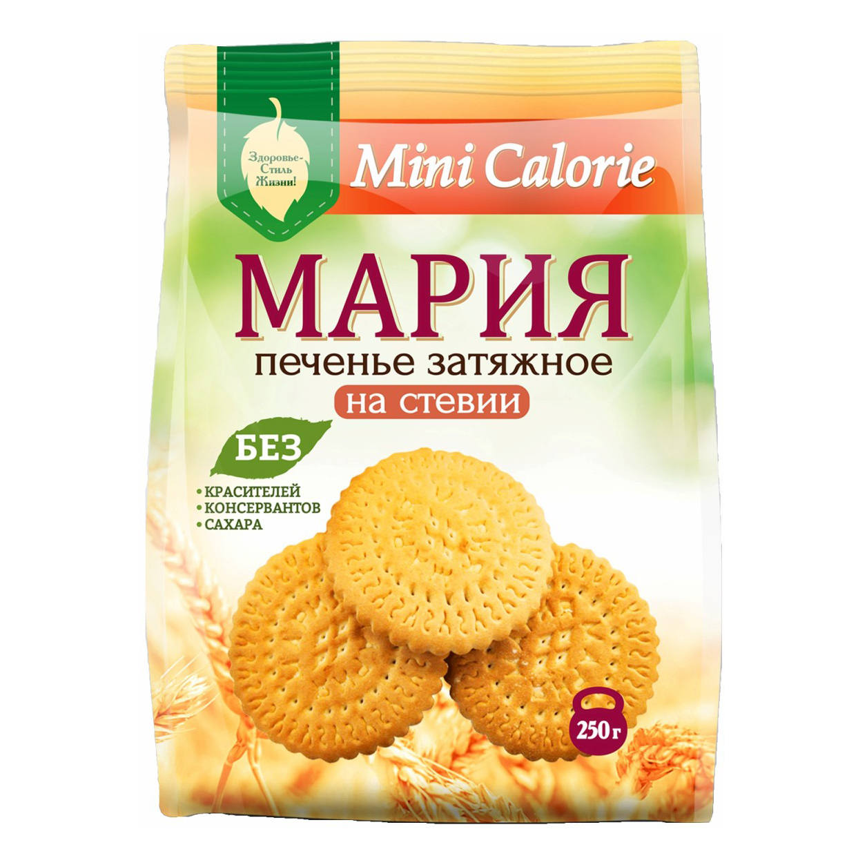 

Печенье затяжное Mini Calorie Мария на стевии 250 г