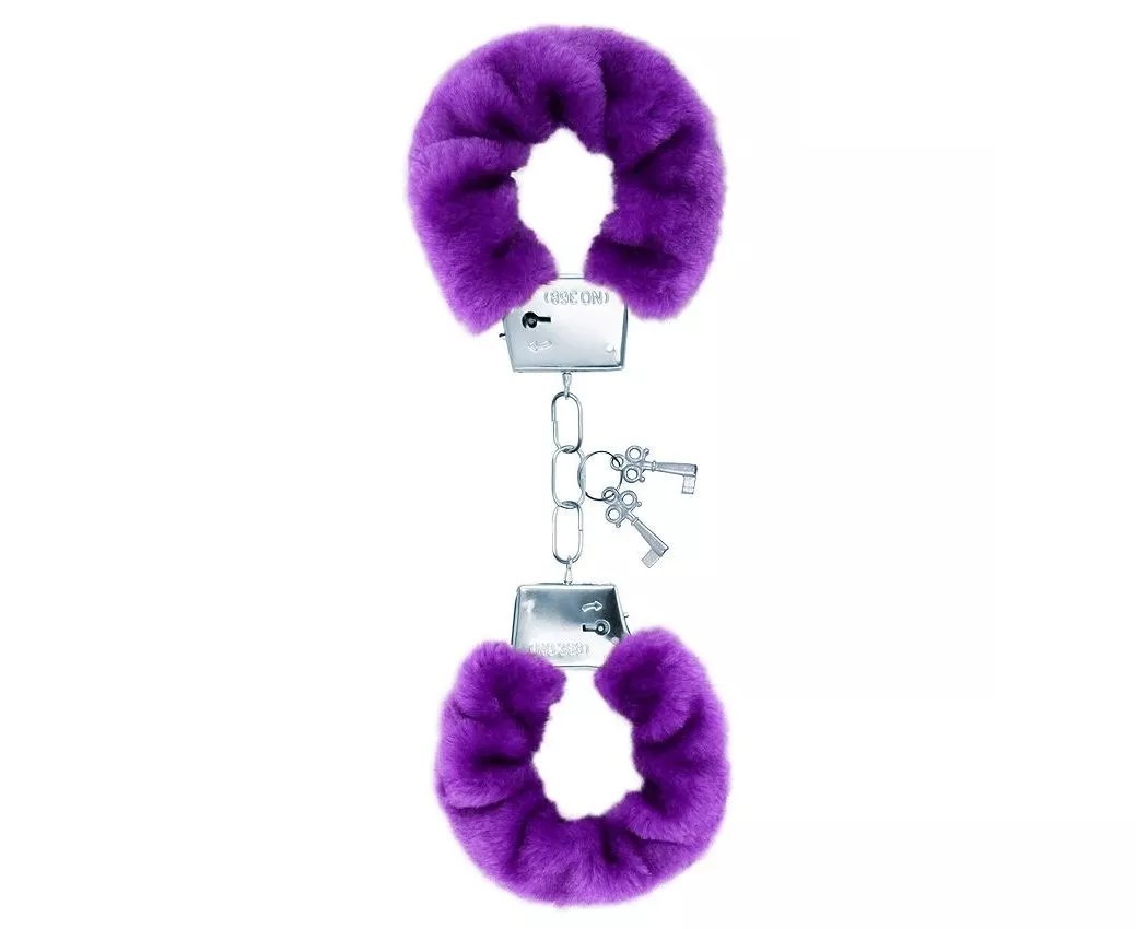 Металлические наручники с мягкой опушкой Bior toys фиолетовые