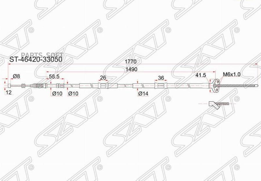 Трос Ручника Ty Camry Gracia Mcv2Sxv2 2wd -Lh Sat арт ST-46430-33050 1970₽