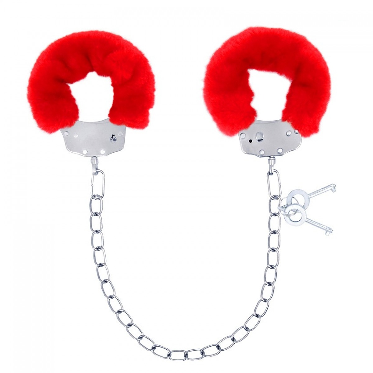 Металлические оковы с мягкой опушкой Bior toys красные