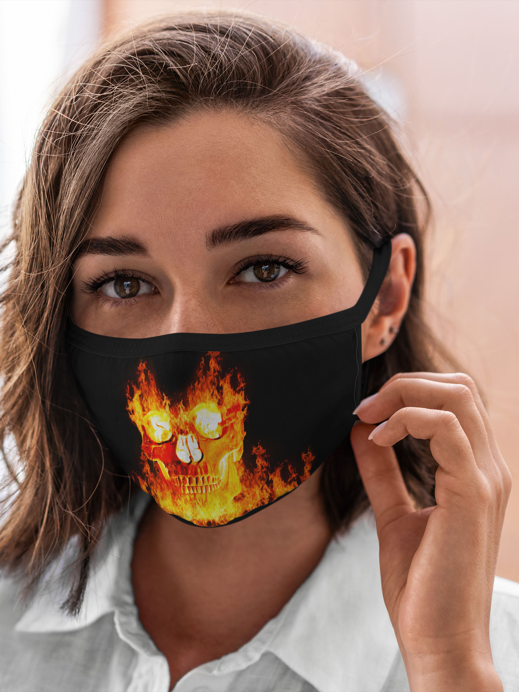 

Многоразовая маска унисекс Burnettie Черепа Огненный Череп, Разноцветный, Черепа Огненный Череп