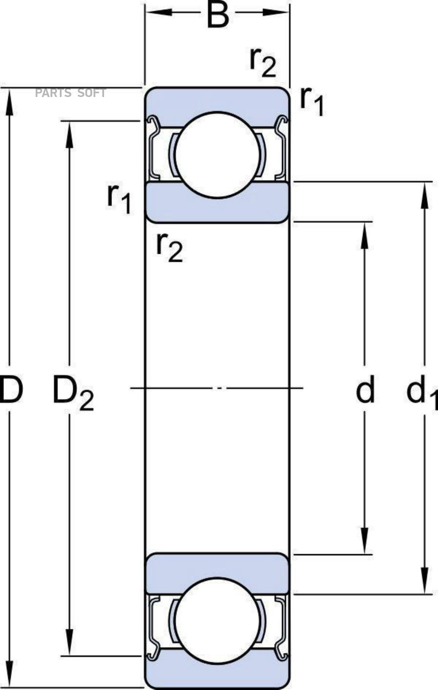 

Подшипник Шариковый 4X13X5 \ SKF 6242Z