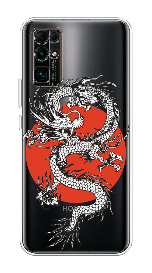 

Чехол на Honor 30 "Восходящий дракон", Белый;черный;красный, 612150-1