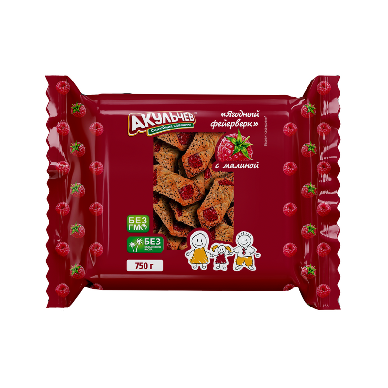 

Печенье сдобное Акульчев купелька с брусникой 750 г