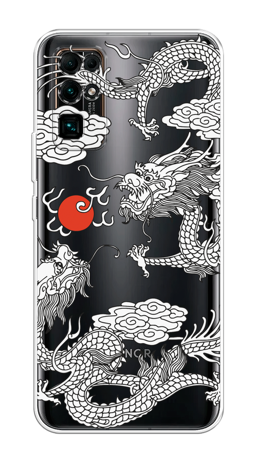 

Чехол на Honor 30 "Драконы с ножом", Прозрачный;черный;белый, 612150-1
