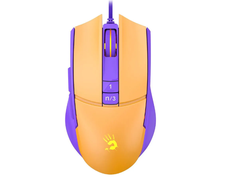 Игровая мышь проводная A4Tech Bloody L65 Max Yellow/Violet