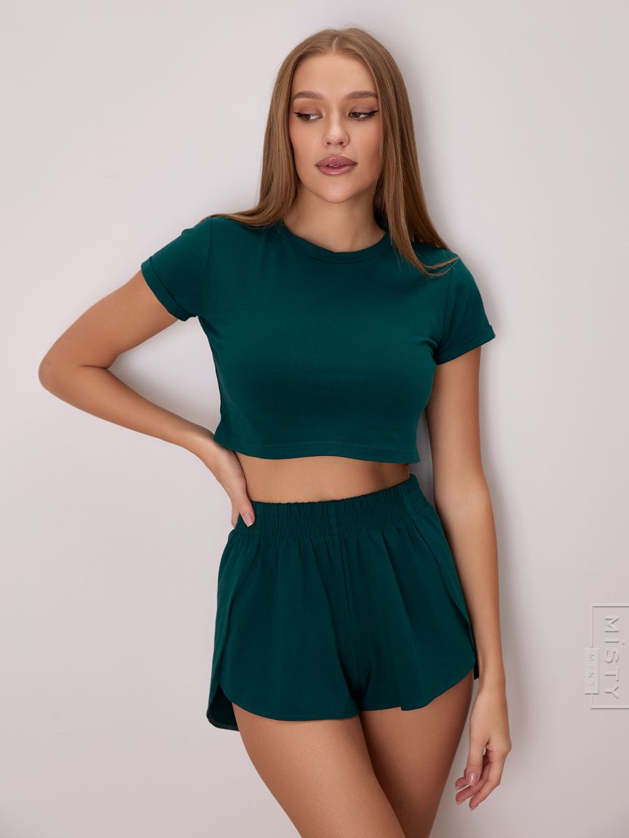 Пижама женская Misty Mint Penny зеленая 2XL