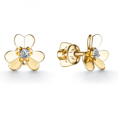 

Серьги из желтого золота с бриллиантом АЛЬКОР 24259-300, 24259-300