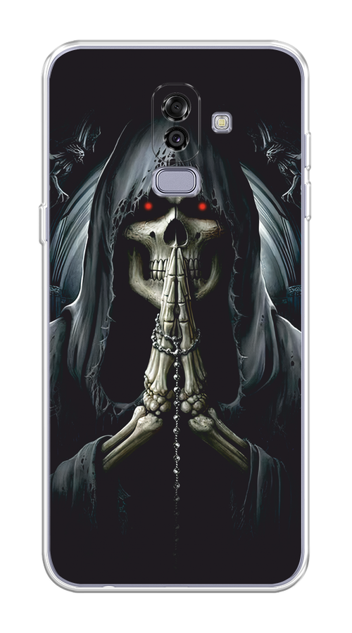

Чехол на Samsung Galaxy J8 "Молитва", Серый, 26550-1
