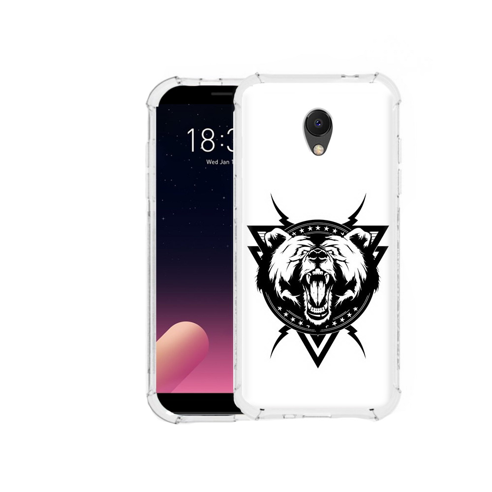 

Чехол MyPads Tocco для Meizu M6S медведь в треугольнике, Прозрачный, Tocco