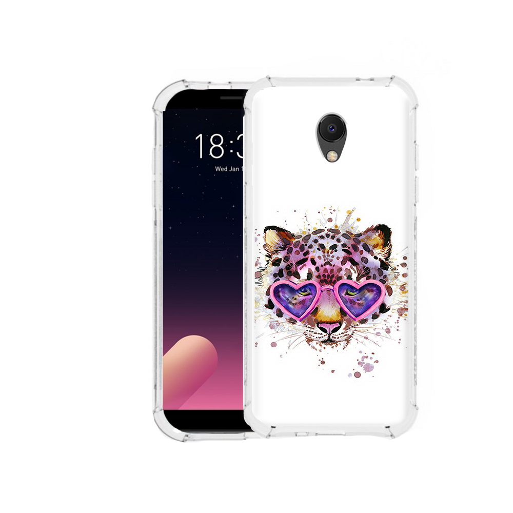 

Чехол MyPads Tocco для Meizu M6S модный леопард, Прозрачный, Tocco