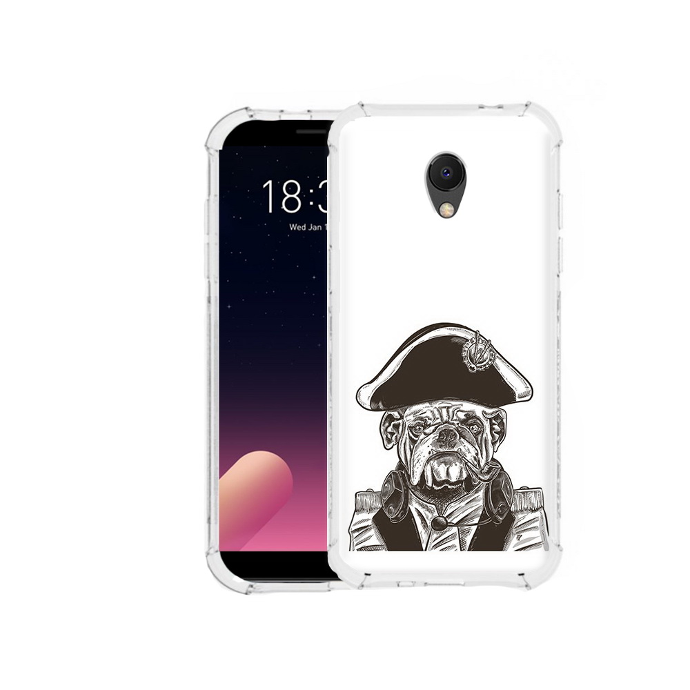 

Чехол MyPads Tocco для Meizu M6S мопс генерал, Прозрачный, Tocco