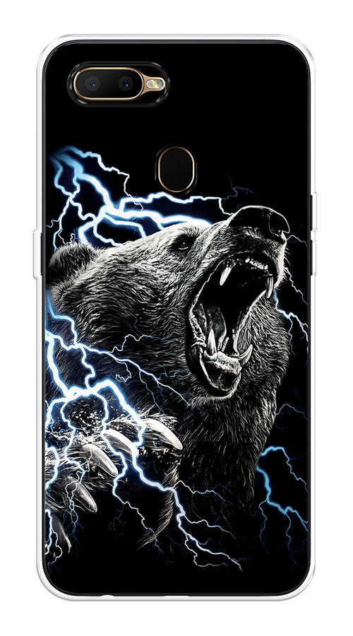 

Чехол на Oppo A5s "Гроза и медведь", Черный;серый;серебристый, 252350-1