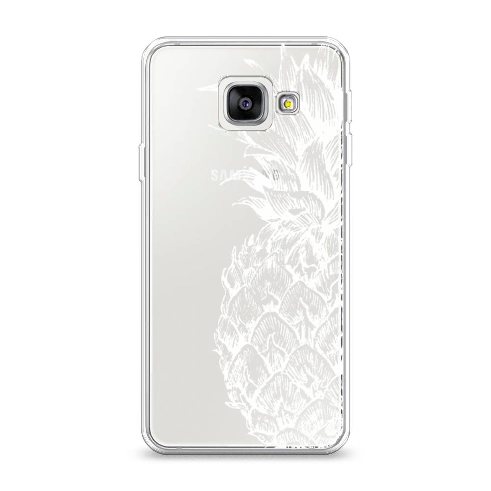 

Чехол Awog на Samsung Galaxy A3 2016 / Самсунг A3 2016 "Ананас графика белая", Белый, 20250-10