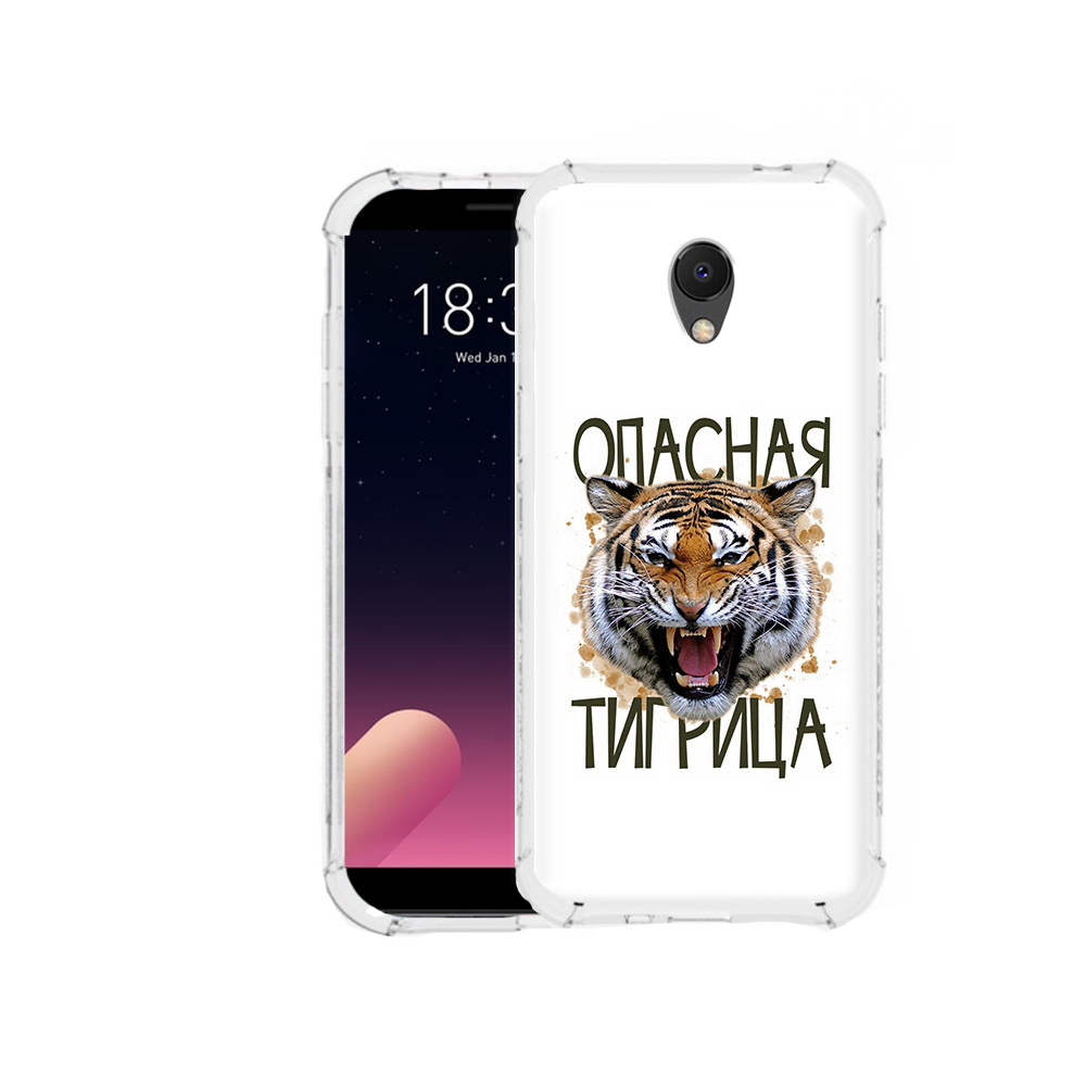 

Чехол MyPads Tocco для Meizu M6S опасная тигрица, Прозрачный, Tocco