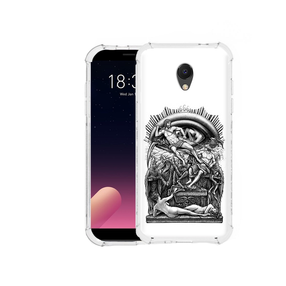 

Чехол MyPads Tocco для Meizu M6S оракул черно белый, Прозрачный, Tocco