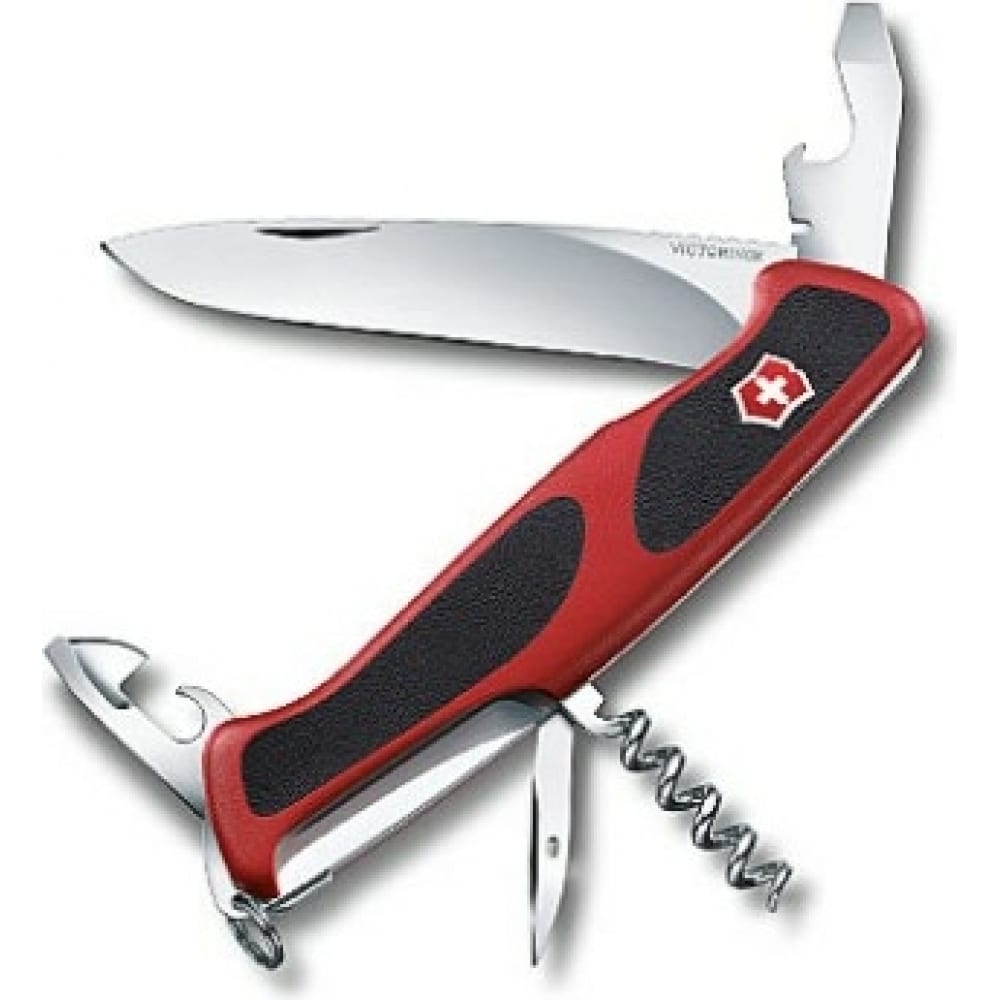 

Нож Victorinox RangerGrip 68 0.9553.C 130 мм, 11 функций, красный