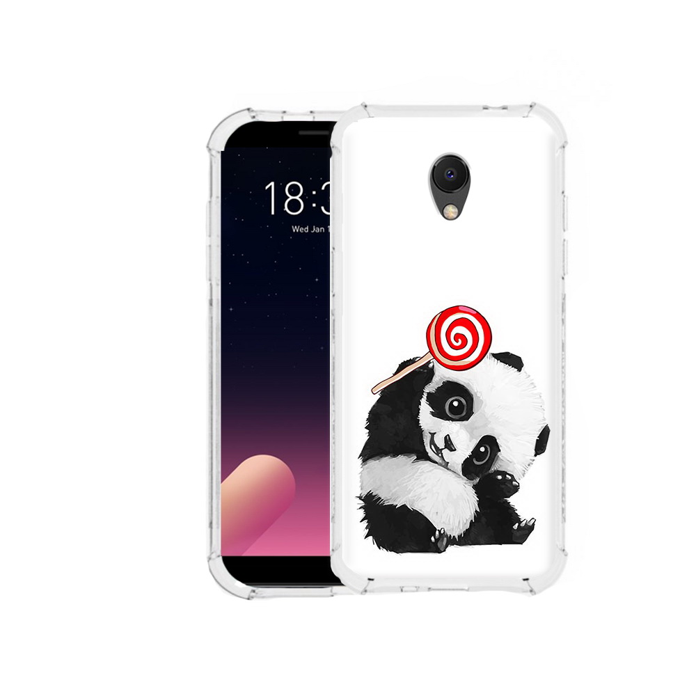 

Чехол MyPads Tocco для Meizu M6S панда с леденцом, Прозрачный, Tocco