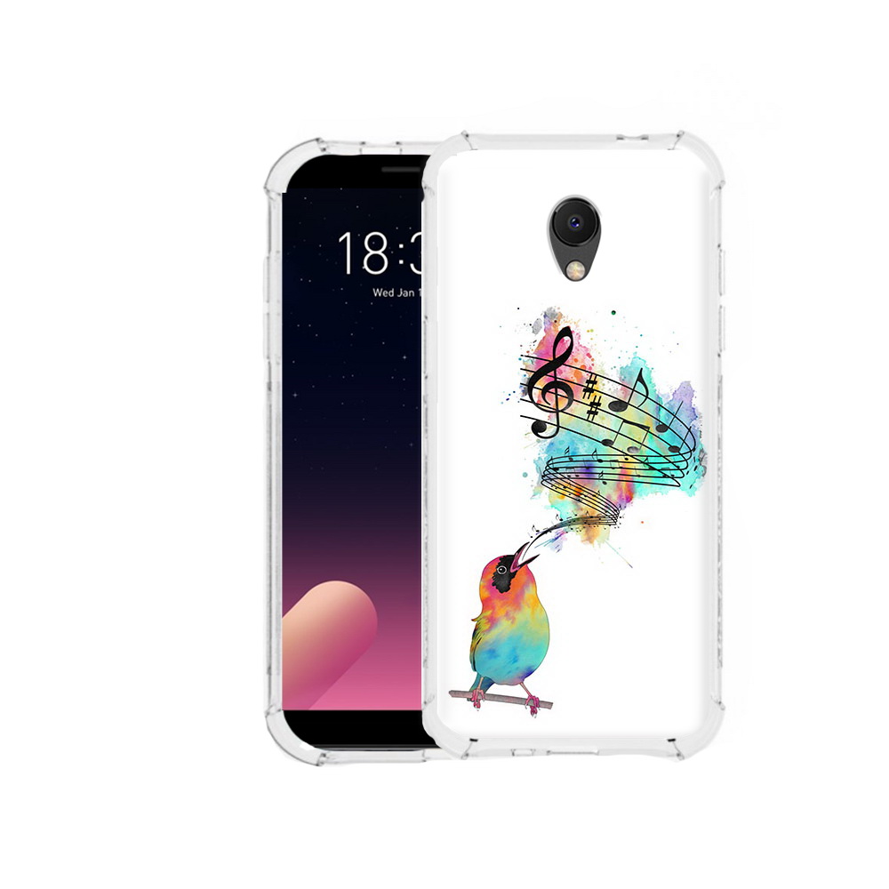 

Чехол MyPads Tocco для Meizu M6S певчая птичка, Прозрачный, Tocco