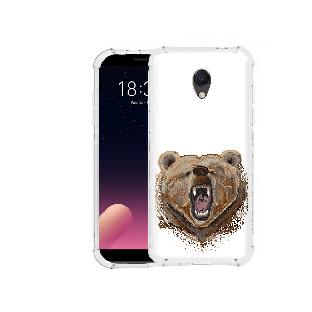 

Чехол MyPads Tocco для Meizu M6S пиксельный медведь, Прозрачный, Tocco