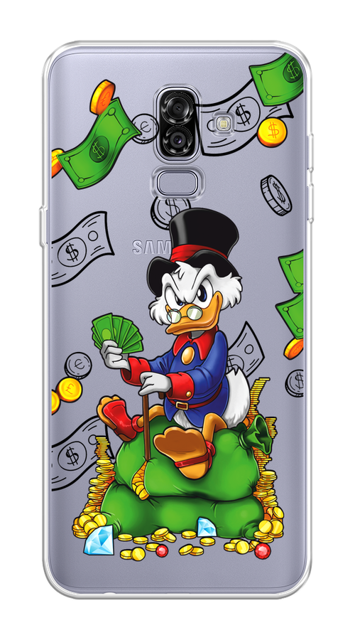 

Чехол на Samsung Galaxy J8 "Scrooge Richness", Черный;синий;зеленый, 26550-1