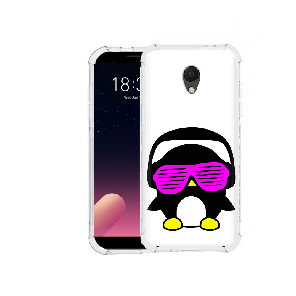 

Чехол MyPads Tocco для Meizu M6S пингвин, Прозрачный, Tocco