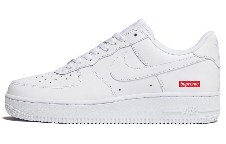 

Кеды унисекс Nike Supreme x Nike Air Force 1 box logo белые 38.5 EU, Белый, Supreme x Nike Air Force 1 box logo