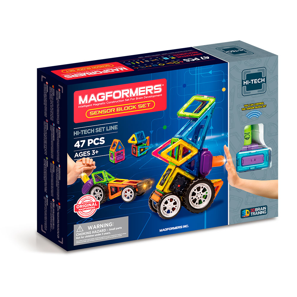 фото Magformers магнитный конструктор magformers sensor block set 47, арт. 709009