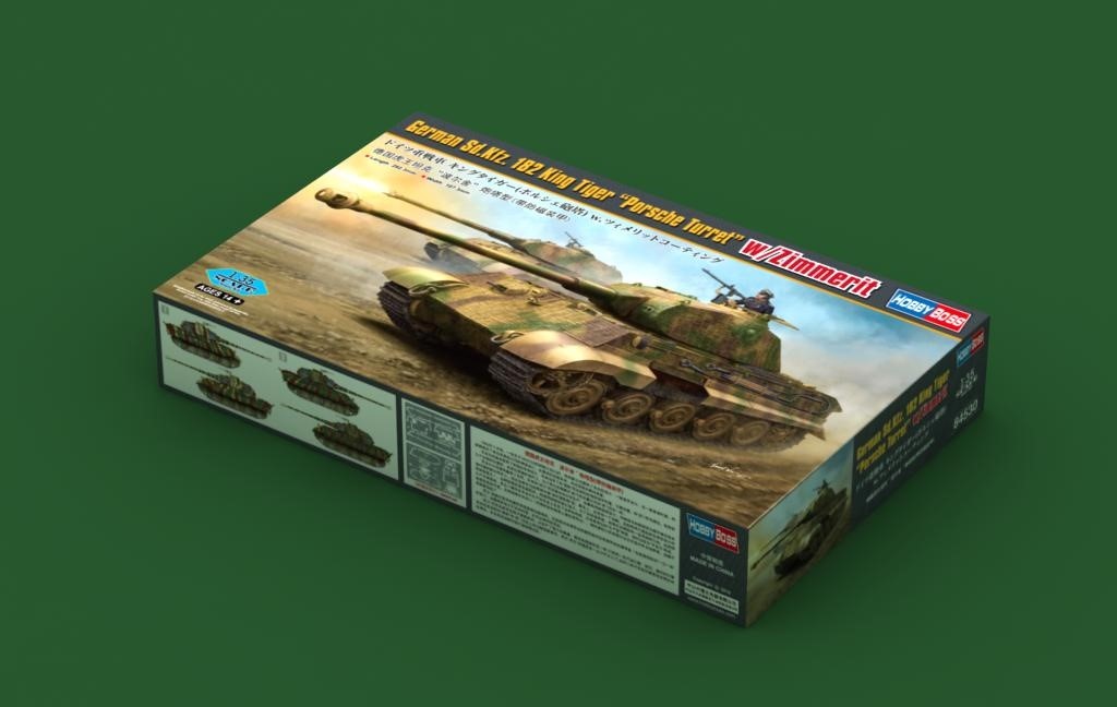 

84530 Танк German Sd.Kfz.182 King Tiger Porsche Turret w/ Zimmerit