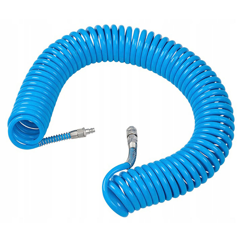 Шланг полиуретановый AUTOMASTER спиральный с быстросъемными соединениями шланг спиральный синий с быстр соединениями профи pegas4915 20 м 5х8 мм 20 бар