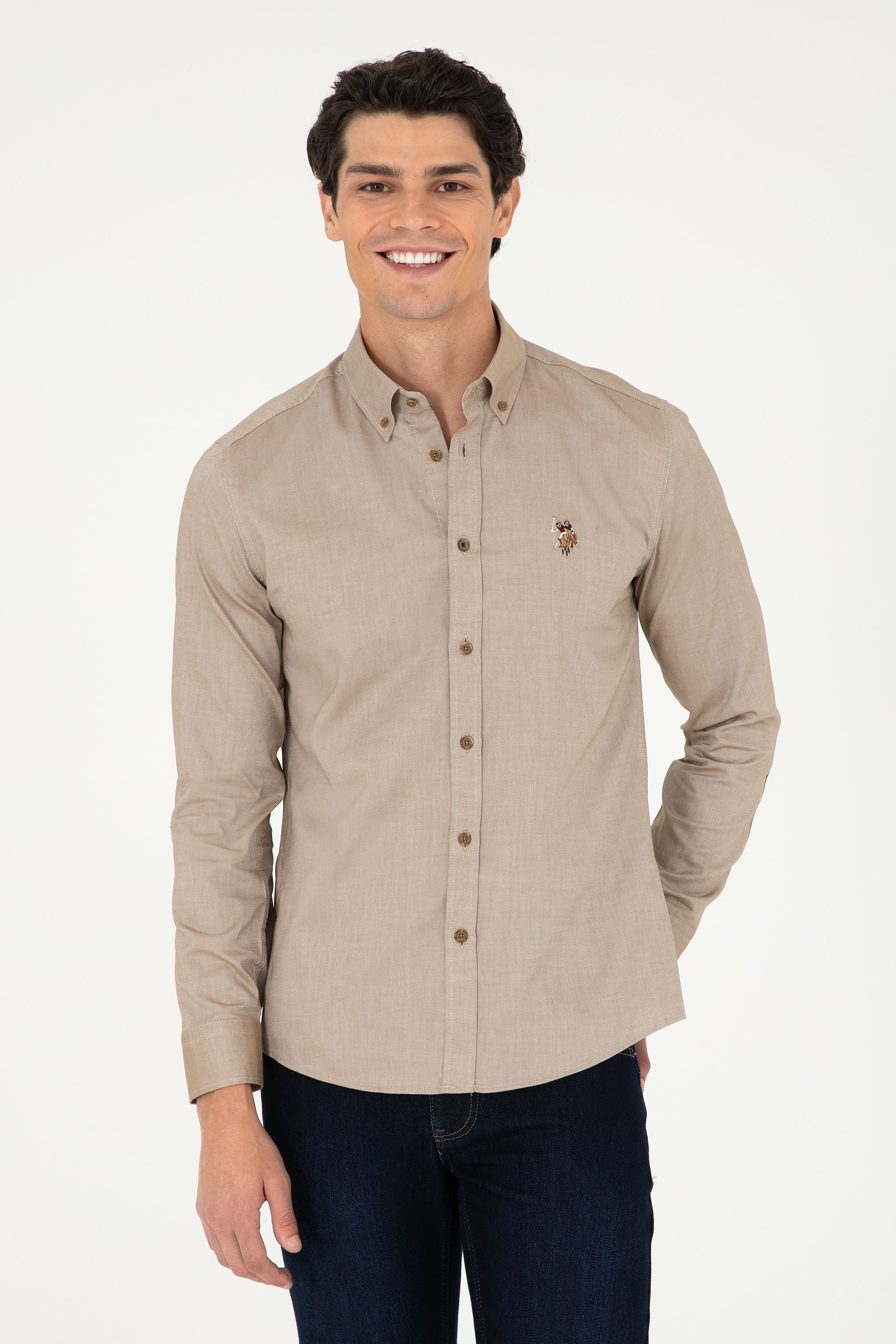 

Рубашка мужская U.S. POLO Assn. G081SZ0040CEDCOLOR024K бежевая L, Бежевый, G081SZ0040CEDCOLOR024K