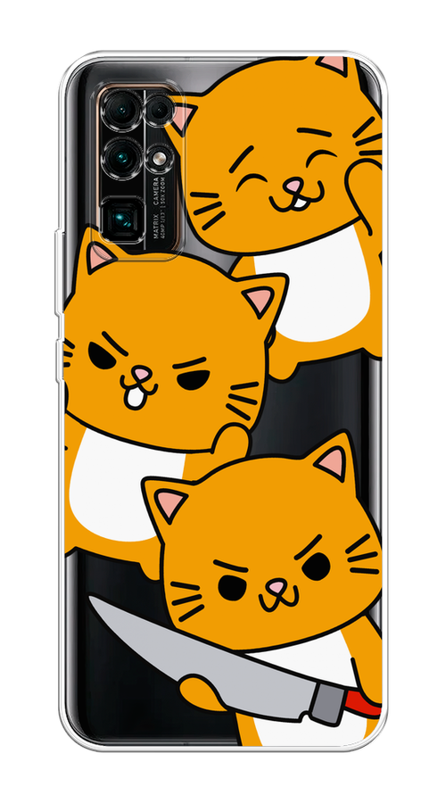 

Чехол на Honor 30 "Опасные котики", Оранжевый;серый;белый, 612150-1