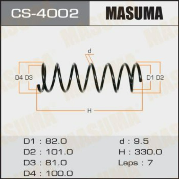 

Пружина задняя Mazda Demio 98>03 Masuma CS4002