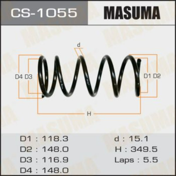 

Пружина задняя Toyota Ipsum 01>10 OBK C4T44212