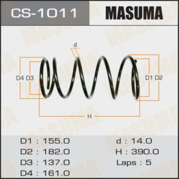 

Пружина подвески TOYOTA CAMRY/VISTA перед. MASUMA CS-1011