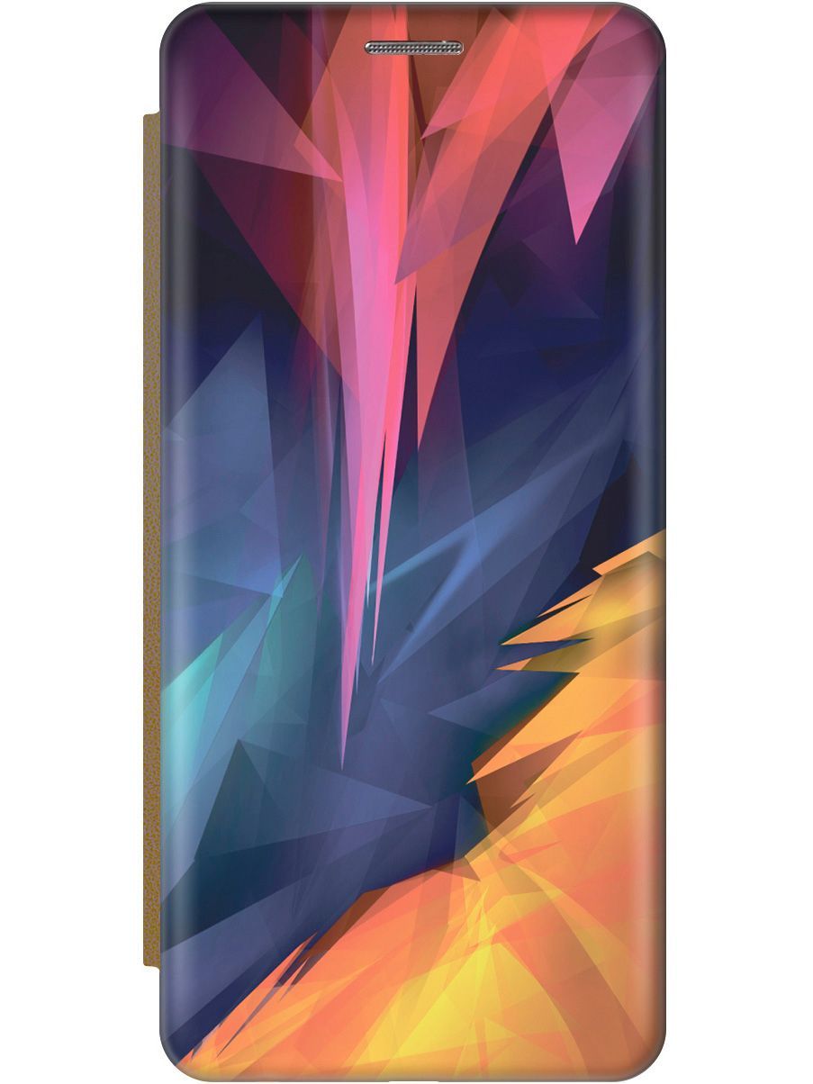 

Чехол на Samsung Galaxy A6+ (2018) "Розовый, синий, желтый" золотистый, Желтый;розовый, 9600
