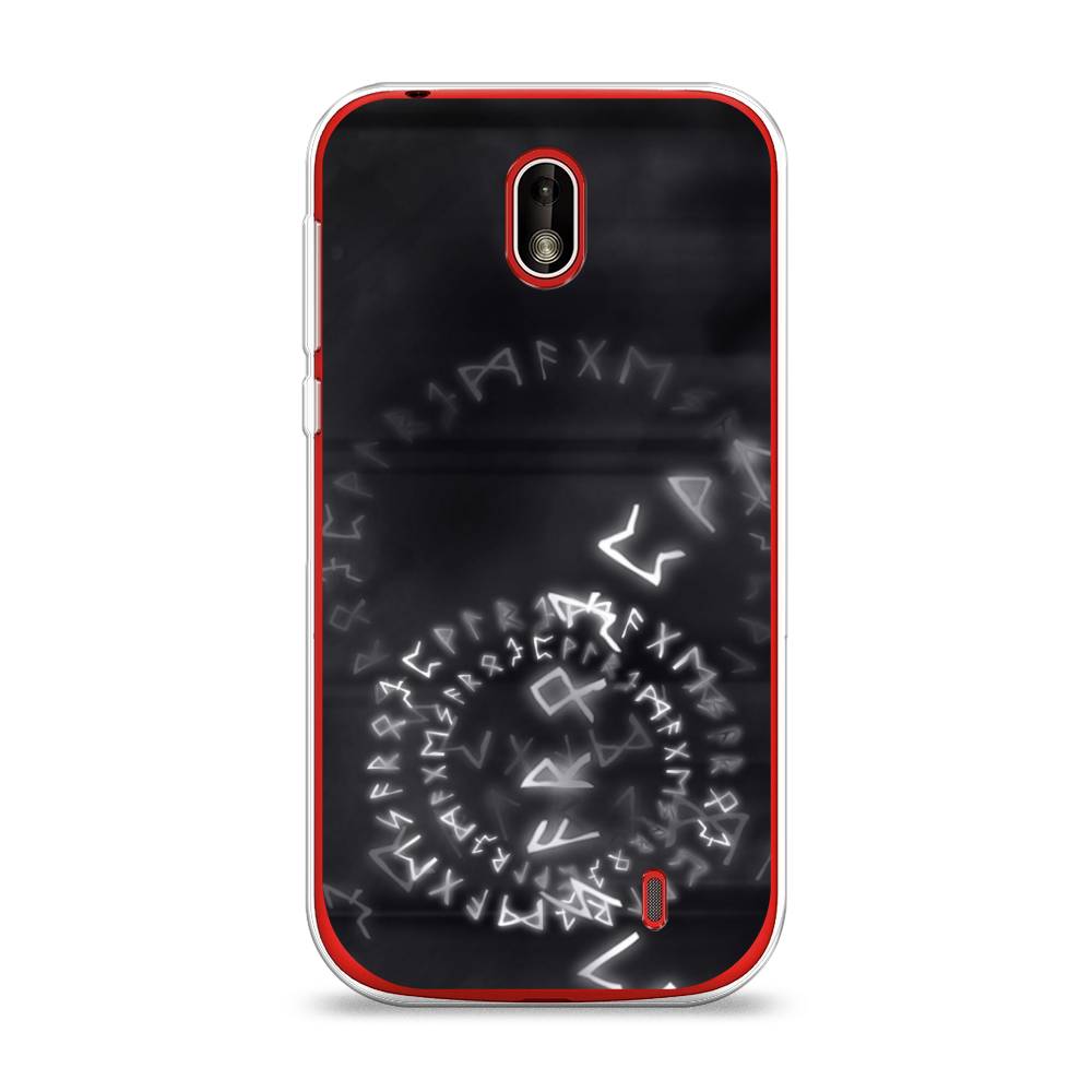 

Чехол на Nokia 1 "Руны", Серый;черный, 121250-3