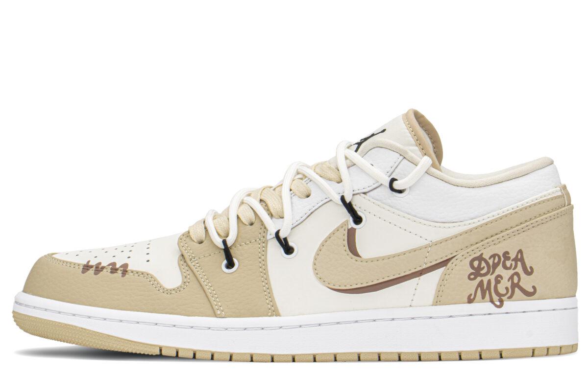 

Кеды унисекс Jordan Air Jordan 1 low FZBB бежевые 44.5 EU, Бежевый, Air Jordan 1 low FZBB