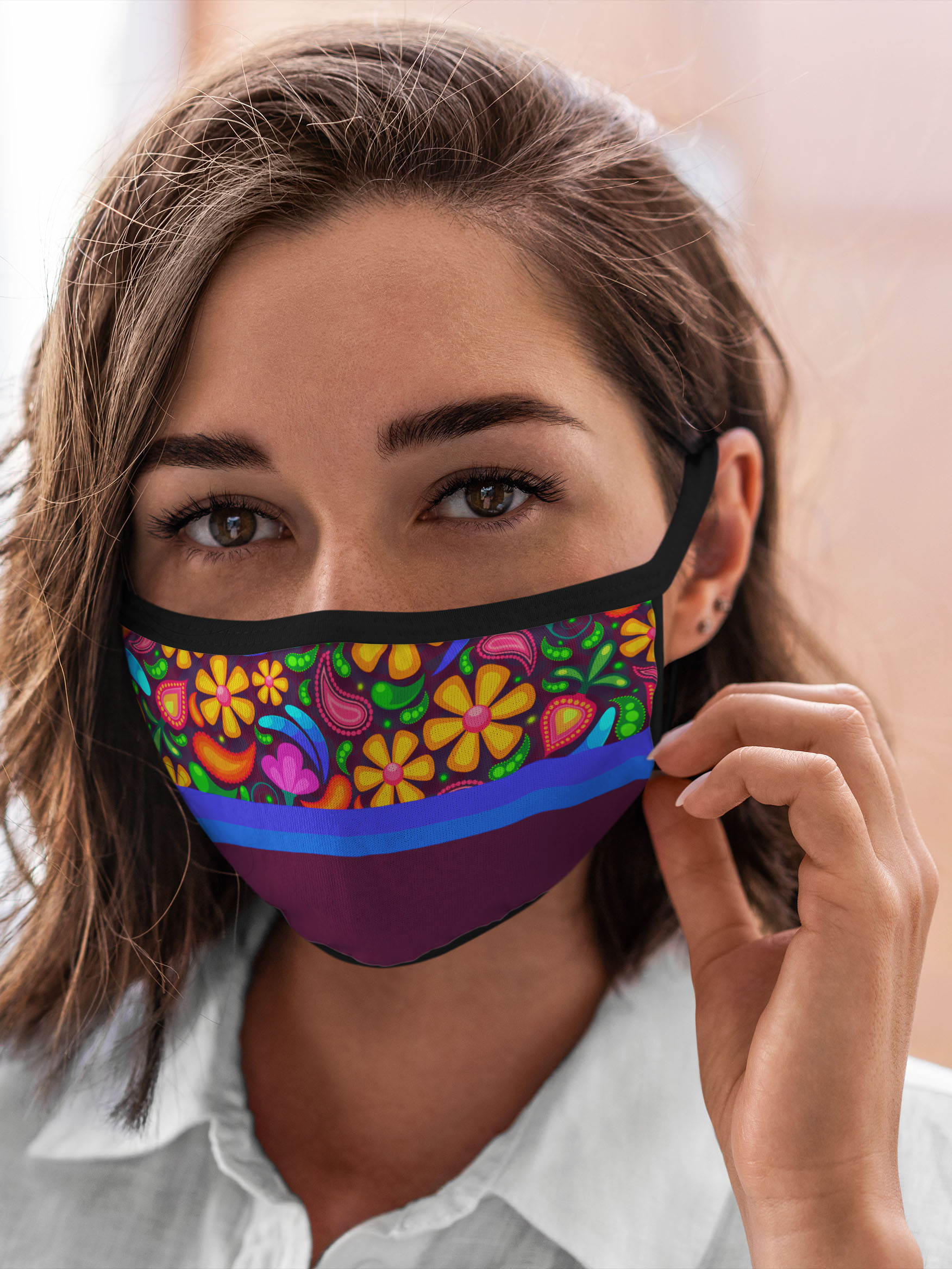 

Многоразовая маска унисекс Burnettie Цветы Мультяшные, Разноцветный, Цветы Мультяшные