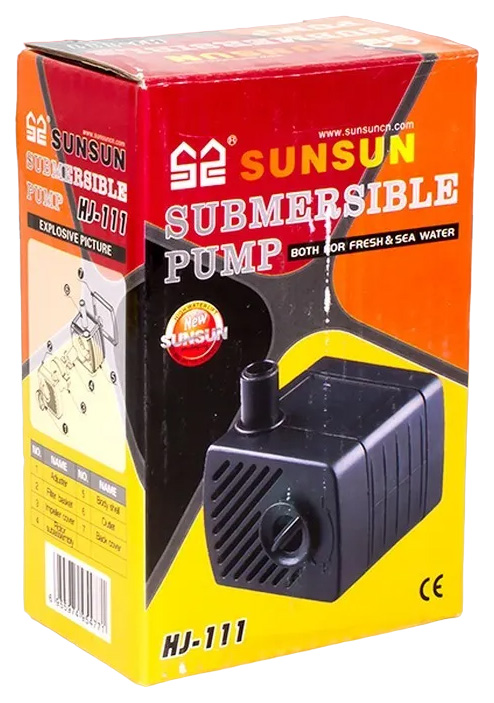 Помпа погружная SunSun HJ-111, 2 Вт, 300 л/ч