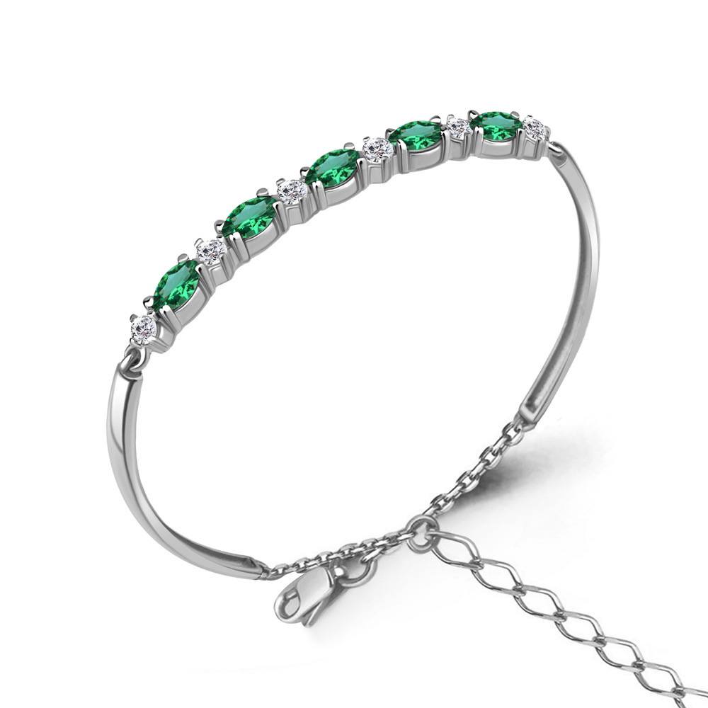 

Браслет из серебра р. 17 AQUAMARINE 74639АГ_925_з, 74639АГ_925_з